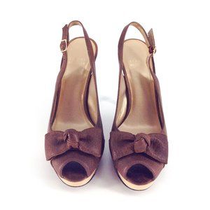 STUART WEITZMAN Friller Peep Toe Slingback Heels